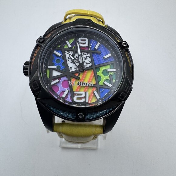 Britto Invicta 38mm Limited Edition Quartz Watch Yellow Band For Ladies  Works main image 5